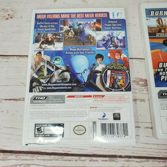 THQ Megamind, Hotwheels, Up & Wheel Of Fortune Wii 4 Game Bundle No Scratches - Picture 11 of 12